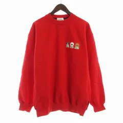 ビヨンドクローゼット Beyond Closet NAPC CREW LOGO SWEAT SHIRTS スウェット トレーナー 犬モチーフ 長袖 M 赤 レッド 142WGG221007 /RO