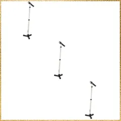 ☆彡送料無料でお届け☆彡 SAFIGLE ミニチュアマイク 3個セット ドールハウスマイク ミニマイク模型 ミニチュアプロップ コレクション用マイク スタンド付き アルミニウム合金 軽量 滑らかな質感 精密鋳造 ドールハウス装飾