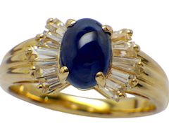サファイアリング K18 3.72g 11号　Jewelry Sapphire1.36ct Ring