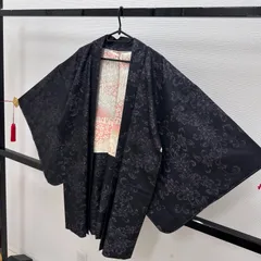 羽織 本場大島紬 正絹 横双 花唐草 美しい加工 MK-158