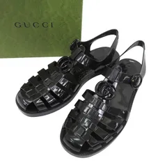 【期間限定】GUCCI グッチ　グルカサンダル　GGマーモント　ラバー GUCCI - 未使用品 GUCCI GGマーモント ラバー グルカサンダル