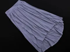 新品 Perle Peche ペルルペッシュ フェイクスウェード プリーツ スカート size38/サックス ◇■ レディースのサムネイル