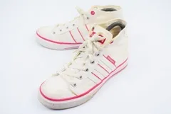 adidas neo★CLEMENTE STR HI【23.5/白×ピンク】レディース/キャンバス/ハイカットスニーカー/クレメンテエスティアール◆E-92