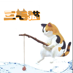 釣り猫のほっこりインテリア