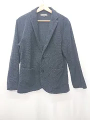 ◇ ⊆ UNITED ARROWS ユナイテッドアローズ 裏起毛 長袖 テーラード ジャケット サイズL ネイビー系 メンズ E  【1507160006143】