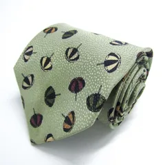 ソニアリキエル ブランド ネクタイ パラソル 傘 総柄 ドット シルク PO メンズ カーキ Sonia Rykiel 【中古】