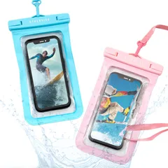 【在庫セール】【2024最新 深さ30mまで完全防水 IPX8】スマホ 防水ケース 防水スマホケース 携帯防水ケース【2個セット】【ほぼ全てのスマホ対応】【顔認証対応】 iphone Android 海 プール お風呂 水中撮影 超透明素材 ロック機構搭載 浮