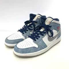 【中古】NIKE AIR JORDAN 1 MID SE White/Hyper Royal/Red 28.5cm DN3706-401 ナイキ エアジョーダン1 ハイパーロイヤル[66]