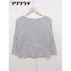◇ URBAN RESEARCH DOORS ボーダー 長袖 Tシャツ カットソー サイズOne ホワイト ブラック レディース 【中古】 【1104280000794】