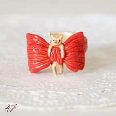 4F パルナートポック [送料無料] リボンキャット リング 正規取扱店 アクセサリー 指輪 ネコ ねこ 猫 雑貨 小物
