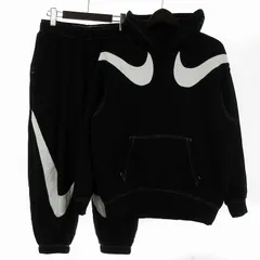 ナイキ NIKE セットアップ パーカー スウェット パンツ 裏起毛 コットン 黒 ブラック S