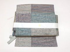 【京松】リサイクル着物 未使用 作り帯 文化帯 御寮織 葉地紋 正絹 sok7b07-24