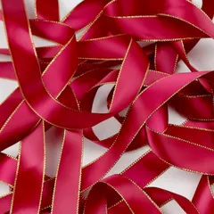 【特価セール】両面サテンリボン ラッピングリボン 細い 幅22mm×長さ10ｍ 手芸用リボン 赤 ギフトラッピングリボンDIY手作り/ハンドメイド/アクセサリー(赤い) DARENYIリボン