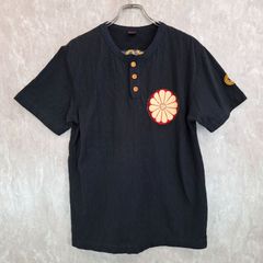 CROPPED HEADS クロップドヘッズ バックグラフィック 和柄 サイド刺しゅう 家紋 ロゴ ブラック　黒 M ポロシャツ