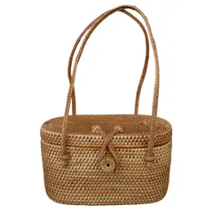 アタバッグ ミニ 蓋付きハンドバッグ カゴバッグ かごバッグ 手提げバッグ きもの 着物 浴衣 和装 藤 籐カゴ アタバック カゴバック 子供用 お子様 130111