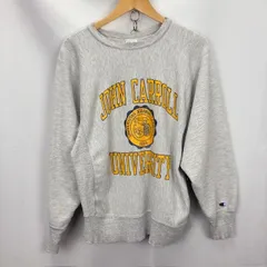 CHAMPION REVERSE WEAVE WARM UP MADE IN USA 80年代  JOHN CARROLL UNIVERSITY プリント スウェット サイズⅬ　07042004　01　BORO