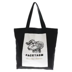 FACETASM (ファセッタズム) 22AW×KOSUKE KAWAMURA SHEEP LOGO TOTE BAG KK-BAG-U01 シープペーパーロゴトートバッグ ブラックのサムネイル