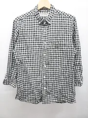 ◇ nano universe ナノ ユニバース ギンガムチェック 長袖 シャツ サイズL ブラック マルチ レディース P  【1407260002864】