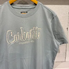 古着　XL　Carhartt　カーハート　Tシャツ　ロゴ   薄水色