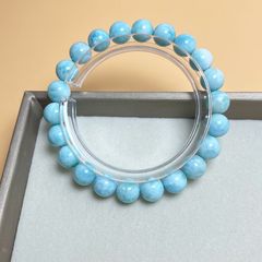 天然石】AAA玉 マットターコイズ ブレスレット10mm22玉 内周約19cm 