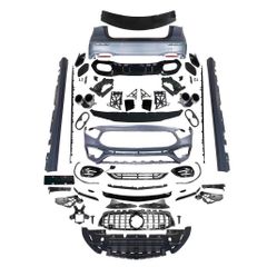 即日発送 W177 A45-type フロントバンパー グリル サイドステップ リアバンパー ディフューザー マフラーカッター ハッチバック ノーマル車両対応 メルセデス ベンツ Aクラス 国内在庫 即納 カスタム エアロ パーツ 外装 部品 Benz