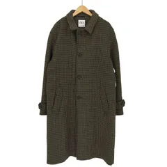 ザラ ZARA 千鳥格子 ハウンドトゥース ウール混 ステンカラーコート メンズ import：L 