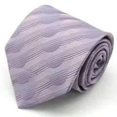 ピエールカルダン ブランド ネクタイ シルク ストライプ柄 ドット柄 メンズ パープル Pierre Cardin 【中古】