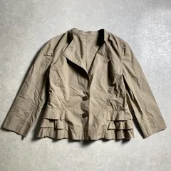 ★定価39,900円/未使用タグ付/レキップ ヨシエイナバ/コットン100% サイドフリル 刻印ボタン ジャケット /size 40/L'EQUIPE yoshie inabaのサムネイル