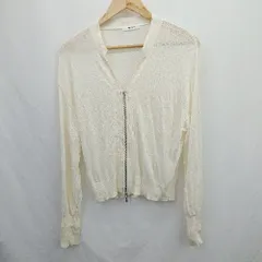 ◇ ⊂ ap retro アプレトロ ジップアップ 長袖 ニット ブルゾン サイズF ホワイト レディース E  【1506110007995】のサムネイル