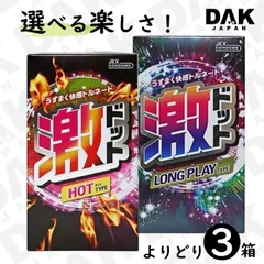 【選べる3箱】激ドット コンドーム ロングプレイタイプ ホットタイプ 8個入り×3箱セット （避妊具 ゴム スキン）のサムネイル