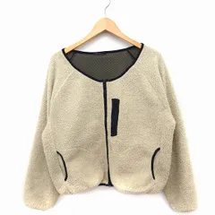 アーバンリサーチ URBAN RESEARCH ノーカラー ボア ブルゾン ジャケット アウター アイボリー 白 /FT46