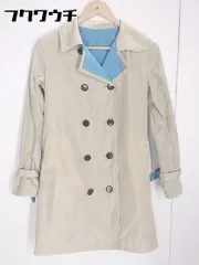 ◇ ◎ LOUNIE ルーニィ ウエストベルト リバーシブル 長袖 コート サイズ36 ベージュ ブルー レディース 【中古】 【1002800508327】