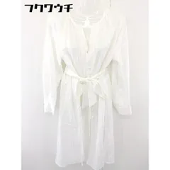 ◇ ◎ ITEMS URBAN RESEARCH アーバンリサーチ リボン付き 長袖 ロング シャツ サイズF ホワイト レディース  【1109030010726】