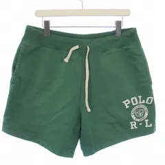 ポロ バイ ラルフローレン Polo by Ralph Lauren スウェットショートパンツ ロゴ 裏起毛 M 緑 グリーン /BM