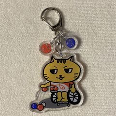 COMねこ：ボッチャアクリルキーホルダー