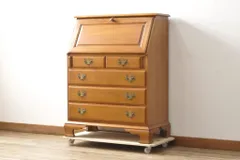 ★事前問合せ必須★ 横浜クラシック家具 ダニエル Daniel ライティングビューロー 中古 美品 アーリーアメリカン ワークデスク 机 在宅ワーク 在宅用チェスト リペア+発送まで3週間前後 R-055011