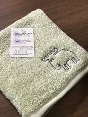 【新品】moz　洗うほど膨らむハンドタオル（イエローグリーン）