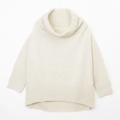 ☆ ivory ☆ ラメスヌードニット MIND ラメスヌードニット ニット セーター レディース ウール スーパーエクストラファインメリノ カウルネック ドロップショルダー おしゃれ ナチュラル シンプル ファインウール ブランド マインド 123F009