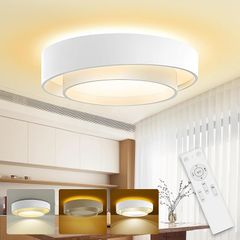 [禄越] シーリングライト 間接照明 LED 照明器具 6畳 30W リモコン付 12段階 調光 調色 タイマー 常夜灯 電気 ledライト 照明 天井 省エネ ledシーリングライト おしゃれ 簡単取付 部屋 ライト 子供部屋 キッチン リビング 洋室  1