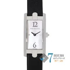 121405 HARRY WINSTON ハリーウィンストン 332LQWLMD ホワイトシェル ホワイトゴールド レザー（社外） クオーツ 純正ボックスのサムネイル
