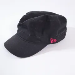 NEW ERA ニューエラ ワークキャップ ミリタリーキャップ ブラック ピンクロゴ 7 1/4 (57.7cm)