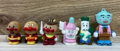 アンパンマン ミニソフビ ソフビ  キーホルダー 指人形 フィギュア レトロ 初期 アニメ やなせたかし 6個セット まとめ売り まとめて レアセット レア 貴重 希少