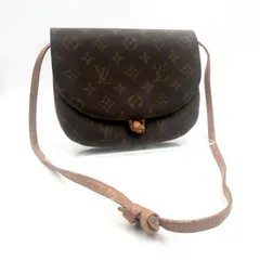 ■北米限定稀少デザイン■LOUIS VUITTON ルイヴィトン　モノグラム　ショルダーバッグ　PVC×レザー ブラウン　ゴールド金具　USA製　紙タグあり