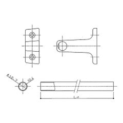 TOTO　タオル掛け L＝400　ペールホワイト　【品番：EKK51064W2】