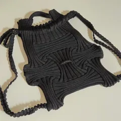 【新品未使用】PLEATS MAMA ハート型ショルダーバッグ ブラック サマンサベガ SAMANTHAVEGA ハート型ショルダーバッグ(チェック
