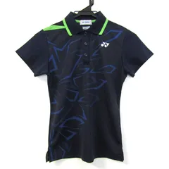 ヨネックス ポロシャツ トップス 半袖 ベリークール スポーツウエア 日本製 レディース Sサイズ ネイビー YONEX 【中古】