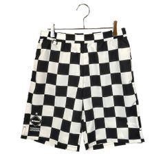 F.C.R.B エフシーレアルブリストル 19SS PRACTICE SHORTS チェッカーフラッグ ショーツ ショート ハーフ パンツ FCRB-190004 S ブラック×ホワイト