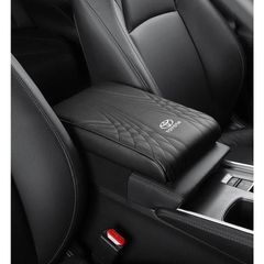 ◆トヨタ TOYOTA◆ブラック◆車 アームレストマット コンソールボックスパッド 形状記憶 肘置きカバー 収納ボックスマット 革製 高めパッド
