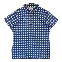 サイズ：LL LE COQ GOLF ルコックゴルフ  半袖ポロシャツ チェック柄 ネイビー系 [240101497565] ゴルフウェア レディース ストスト