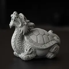 龍亀 ロングイ 置き物 彫刻 龍の置き物 商売繁盛 運気上昇 玄関 正月 新年 縁起物 彫り物 竜 辰年 風水 財運 インテリア 置物 オブジェ 開運 風水 運気アップ 玄関 リビング